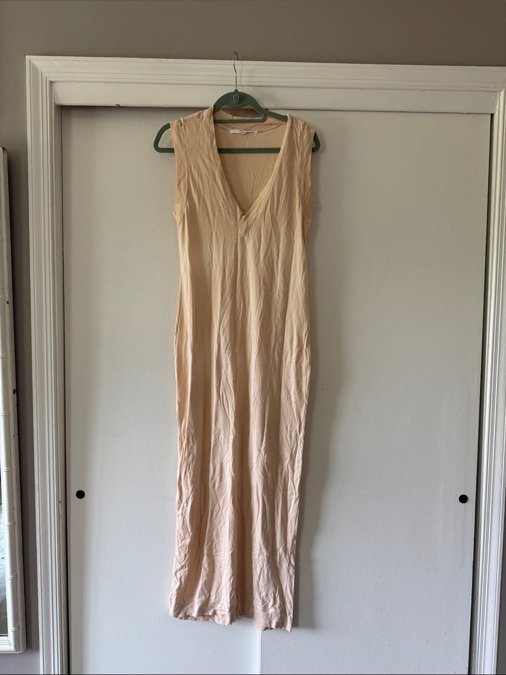 Tularosa V-Neck Maxi Dress in Pale Cream